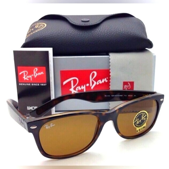 LIKE NEW RayBan Wayfarer Brown Tortoise RB2140 Men /Women Sunglasses main image 8